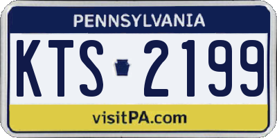 PA license plate KTS2199