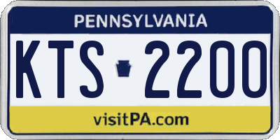 PA license plate KTS2200