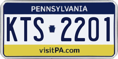 PA license plate KTS2201
