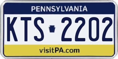 PA license plate KTS2202