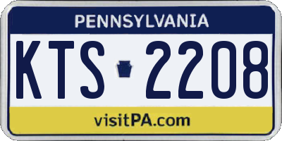 PA license plate KTS2208