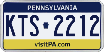 PA license plate KTS2212