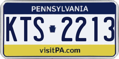 PA license plate KTS2213