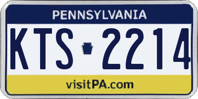 PA license plate KTS2214