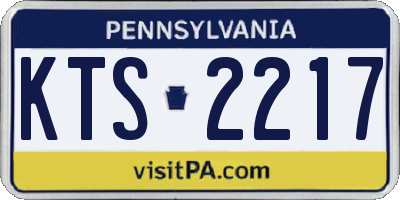 PA license plate KTS2217