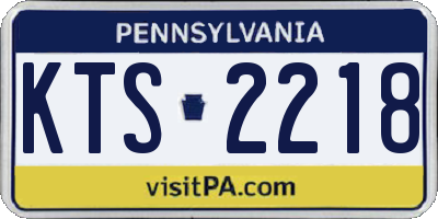 PA license plate KTS2218