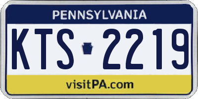 PA license plate KTS2219