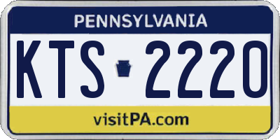PA license plate KTS2220
