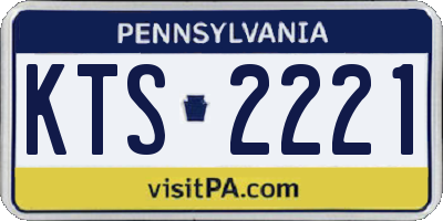 PA license plate KTS2221