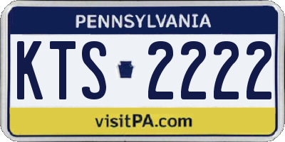 PA license plate KTS2222