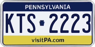 PA license plate KTS2223