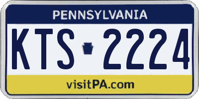 PA license plate KTS2224