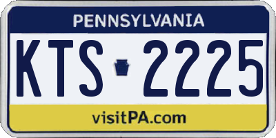PA license plate KTS2225