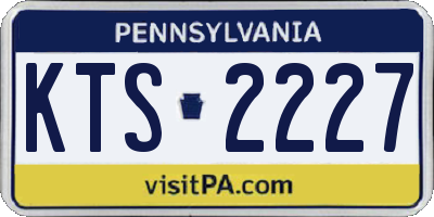 PA license plate KTS2227