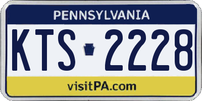 PA license plate KTS2228
