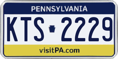 PA license plate KTS2229