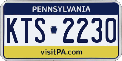 PA license plate KTS2230
