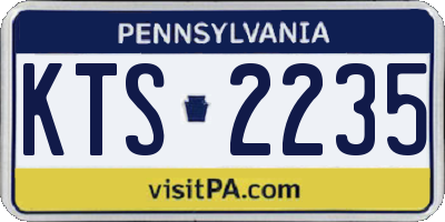 PA license plate KTS2235