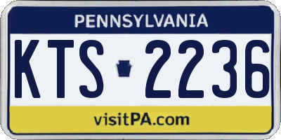 PA license plate KTS2236