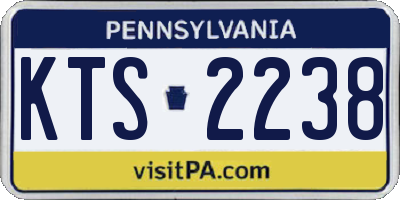 PA license plate KTS2238