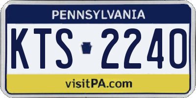 PA license plate KTS2240