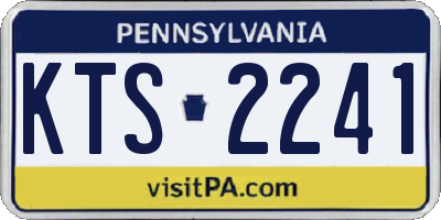 PA license plate KTS2241