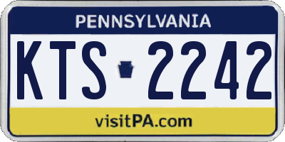 PA license plate KTS2242