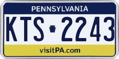 PA license plate KTS2243
