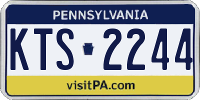 PA license plate KTS2244
