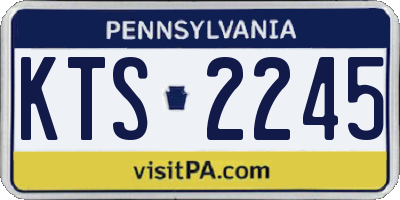 PA license plate KTS2245