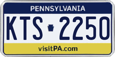 PA license plate KTS2250