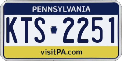 PA license plate KTS2251