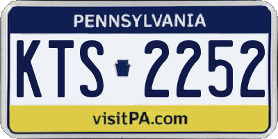 PA license plate KTS2252