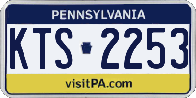 PA license plate KTS2253