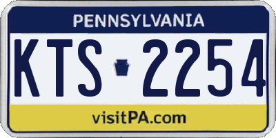PA license plate KTS2254