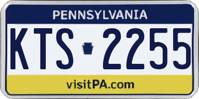PA license plate KTS2255