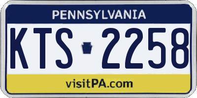 PA license plate KTS2258