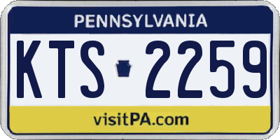 PA license plate KTS2259
