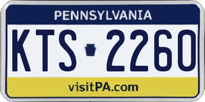 PA license plate KTS2260