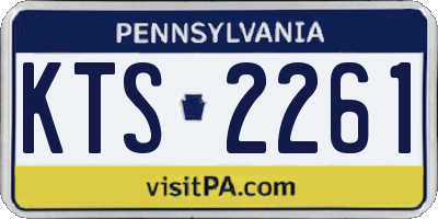 PA license plate KTS2261