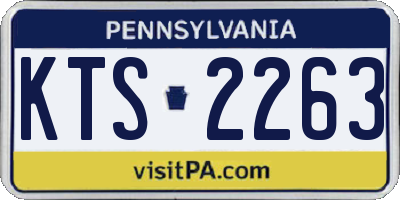PA license plate KTS2263
