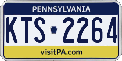 PA license plate KTS2264
