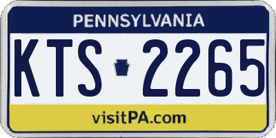 PA license plate KTS2265
