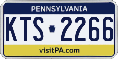 PA license plate KTS2266