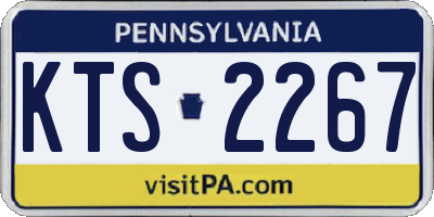 PA license plate KTS2267