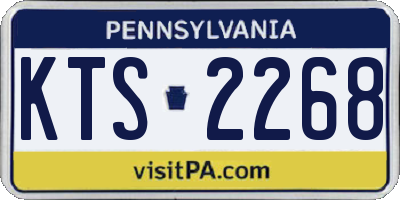 PA license plate KTS2268