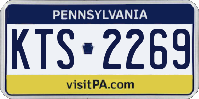 PA license plate KTS2269