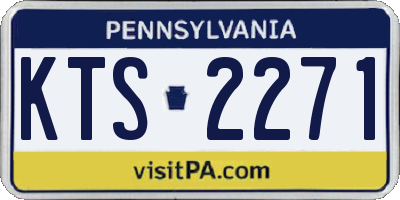 PA license plate KTS2271