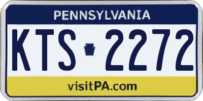 PA license plate KTS2272