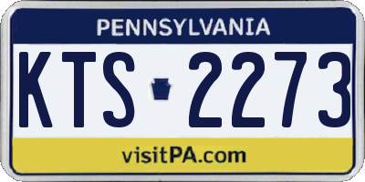 PA license plate KTS2273